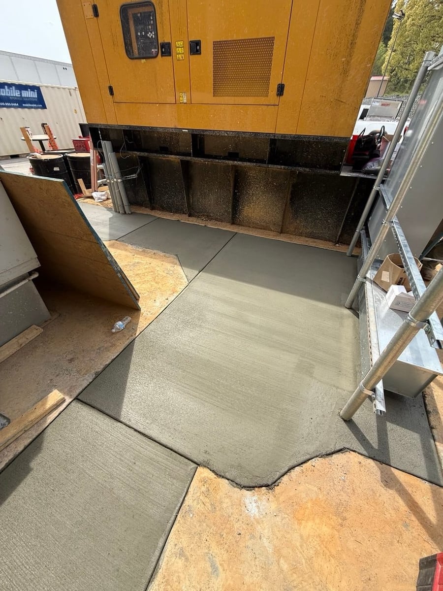 Commercial generator pad pour — Hampton Roads, VA