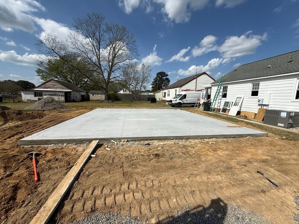 Finished concrete slab / foundation pad — Hampton Roads, VA